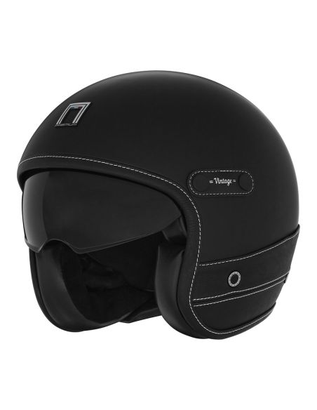 Casque Nox Heritage Premium Cuir Noir