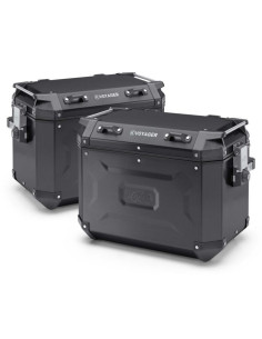 Paire de Valise Noir Kappa K'Voyager 48L (Gauche) 37L (Droite)