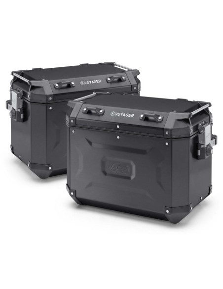 Paire de Valise Noir Kappa K'Voyager 48L (Gauche) 37L (Droite)