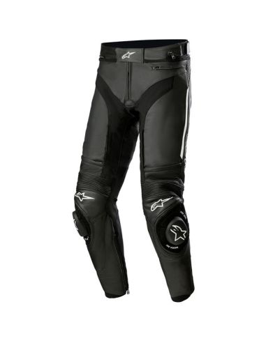 Pantalon Alpinestars Missile V3 en Cuir Noir/Blanc