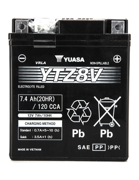 Batterie YTZ8-V SLA-AGM - Sans Entretien - PrÃªte Ã  l'Emploi