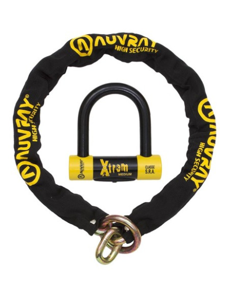 Antivol - Chaine Lasso Medium 120 cm + Bloque Disque SRA