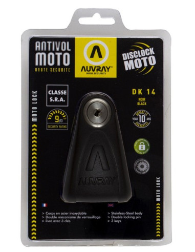 Antivol Bloque disque Auvray DK-14 SRA Noir